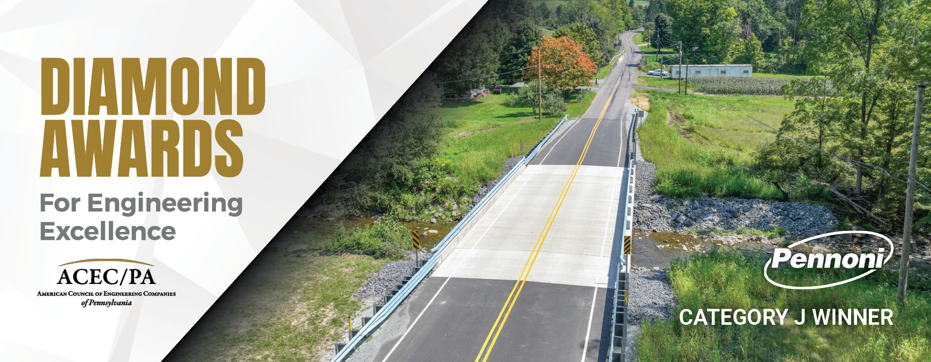 Pennoni award winner, PennDOT project, Pennoni engineering, Pennoni engineering award, Pennoni team wins award, ACEC PA Diamond Award, Pennoni engineering project image